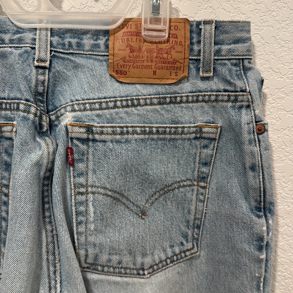 Vintage Levi's 550 Jeans Straight Leg Light Wash Size 14 Regular Fit - Picture 8 of 10